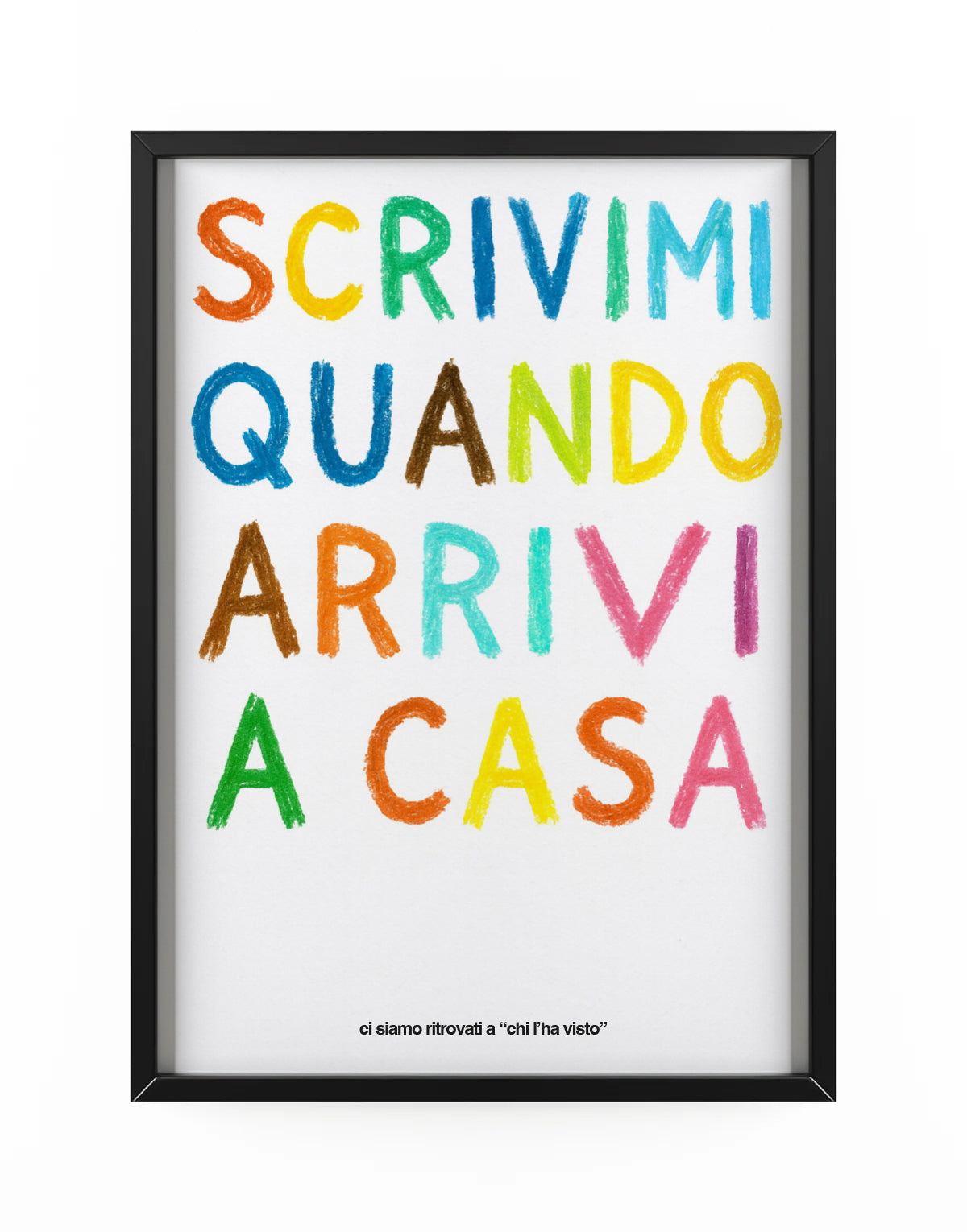 SCRIVIMI QUANDO ARRIVI A CASA